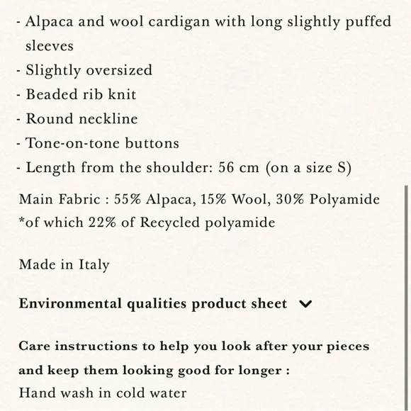 SEZANE BLOGGER FAVE Gray Alpaca Wool Oversized Cardigan Sweater Emile Jumper L - Picture 15 of 16